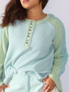 Seafoam Green Scoop Neck Top